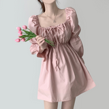 Pony shirring dress