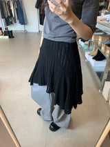 Grunge knit cutout skirt(3color)