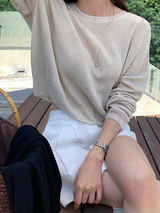 Rear Cooling Linen Round Knit / 4 colors
