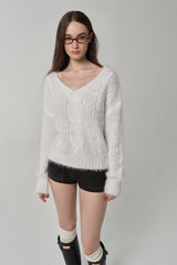 Three-button lace short, Charcoal