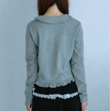 ドットフリルTシャツ (gray)
