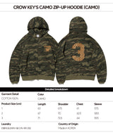 Crow Keys Crop Hood Zip-up (Camo)