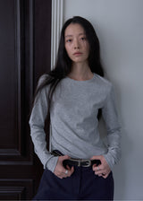 クラシック ロングスリーブ Tシャツ(Melange Gray)