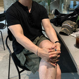 Look Travis Soft Slub Henley Neck Short Sleeve T-Shirt
