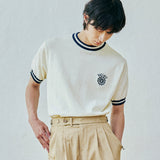 ballast athletic ringer knit sweat cream