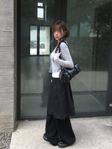 Karl Baguette Leather Shoulder Bag