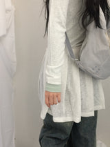 line and pleated dress