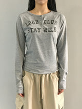ステイヴィンテージヘンリーネック長袖Tシャツ (3c)
