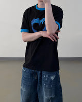 Blue Heart Ringer T-Shirt