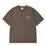 25SS アウトラインスクリプトロゴ半袖Tシャツ ココア