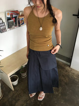 Pocket Layer Pleated Skirt (2color)
