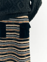 Knit Pocket Skirt (Navy)