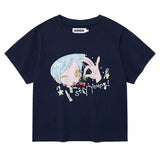KIRSH X SUNONEBIRD グラフィックスタンダードフィットTシャツ - ネイビー