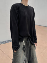 Loose ribbed bony long sleeve 3C