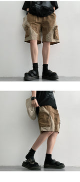 Holda Belt Colorful Nylon Pocket Shorts (3 colors)