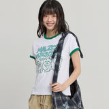 Maltese Archive Line Graphic Ringer Half Sleeve T-shirt