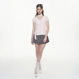 Chiffon Corset Blouse - PINK