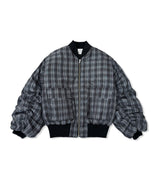 UNISEX オーバーサイズチェックブルゾン