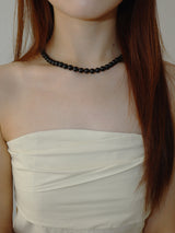 ONYX BALL NECKLACE