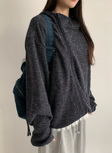 Pub Diagonal Knit Hood Zip-Up