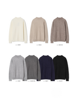 ウォッシャブルハッチハーフタートルニット(7 Colors, L / XL)