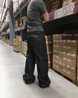 No.1737 lettering selvedge denim PT