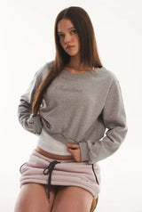 Mix logo sweatshirt - gray