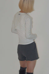 NECK STRAP TEE_DOT WHITE