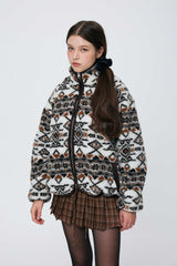 NORDEN FLEECE JACKET / BROWN