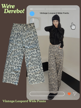 ヴィンテージ レオパード ワイドパンツ