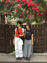 Nylon wrap skirt pants (2color)
