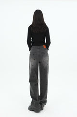 DOT PRINT STRAIGHT DENIM code 26002