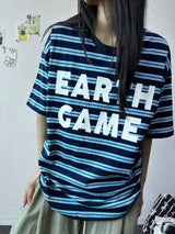 ユニバース クリーミー ストライプ オーバーサイズ Tシャツ 3カラー