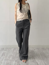 [Unisex] サマー ブーツカット ワイド スラックス