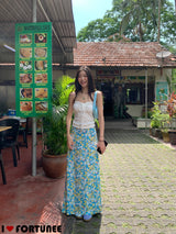 Flower Punching Shirring Sleeveless Tube Top