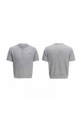 テクスチャーニットメッシュTシャツ