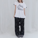 [FANCY X DUSTY] Zzz ダスティーサロンパジャマパンツ (BLACK) F25NM1016