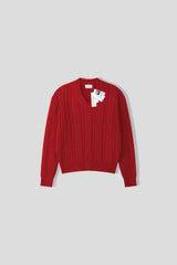 Croiffle v-neck knitwear