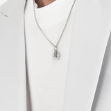 Men's Necklace Circle Pendant Stainless Steel _CLEF BUZZ NEC