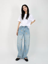 PUPPY EMBROIDERED CURVED DENIM code 26225