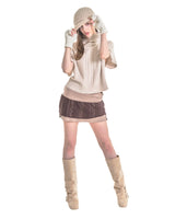 TOFFEE KNIT MINI SKIRTS [BRWON]