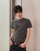 26SS★ [PLAN MADE] バーベル マッスルフィット リブ ハーフ Tシャツ