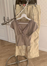 ROMANCE LACE TEE (4color)