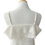 Lace Frill Two-Way Built-In Bra Sleeveless Top