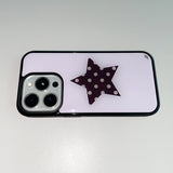 [MADE] ポルカスターフォンケース ピンク (epoxy black bumper)