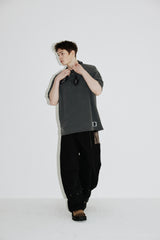 ヴィンテージペイズリーTシャツ (Ashed-charcoal)