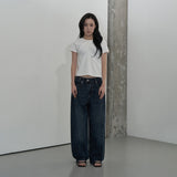 スラッシュピンタックTシャツ (WHITE)