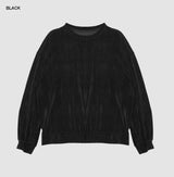 Glitter ribbed velvet top
