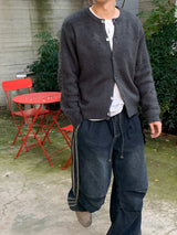 Track string denim pants