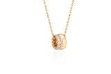 26SS★ Champagne Full Moon Silver Duo Shine Necklace S